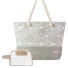 Kit Bolsa De Praia + Necessaire Bege Kit Bolsa De Praia + Necessaire Bege