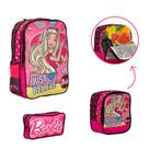 Kit Bolsa Escolar Feminina Barbie Passeio Creche Costas