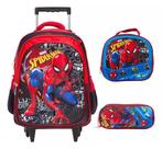 Kit Bolsa Escolar Masculina Rodinha Homem Aranha Alto Relevo Kit Bolsa Escolar Masculina Rodinha Homem Aranha Alto Relevo