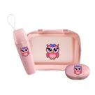 Kit Bolsa Estojo organizadora Impermeável Coruja Portátil -