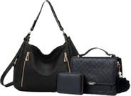 Kit Bolsa Feminina 3 peças Premium Transversal Elegante