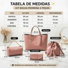 Kit Bolsa Feminina 4 Peças Azul Claro Casual Premium com Alças Reforçadas e Acabamento Sofisticado Kit Bolsa Feminina 4 Peças Azul Claro Casual Premium com Alças Reforçadas e Acabamento Sofisticado