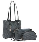 Kit Bolsa Feminina Dupla Face Chenson CG85428 New Monograma Cor Preto Kit Bolsa Feminina Dupla Face Chenson CG85428 New Monograma Cor Preto