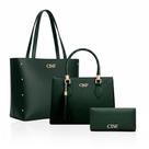 Kit Bolsa Feminina Sacola De Ombro Transversal De Mão E Carteira