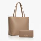 Kit Bolsa Feminina Sacola Grande De Ombro E Carteira