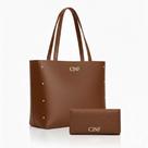 Kit Bolsa Feminina Sacola Grande De Ombro E Carteira