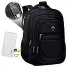 Kit Bolsa Grande Anti Furto Saida USB + Power bank Compacto Carregamento rápido