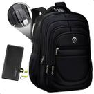 Kit Bolsa Grande Anti Furto Saida USB + Power bank Compacto Carregamento rápido