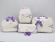 Kit bolsa luxo 4 peças borboleta(lilas /of)