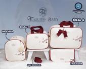 Kit bolsa luxo 4 peças borboleta(vermelho /of)