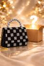 Kit Bolsa Luxo Feminino Preto E Prata + Brinde Luxo