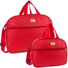 Kit Bolsa Mala Maternidade Bebe Várias Cores Menina/Menino Cor:VermelhoDesenho do tecido:Matelasse