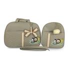 Kit Bolsa Maternidade 2 Peças Grande Impermeável + Mochila + Trocador tema Safári FJ Baby