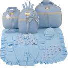 Kit bolsa maternidade 3 peças laço azul+ saida maternidade