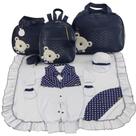 Kit bolsa maternidade 3 peças urso marinho + saida maternidade menino