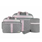 Kit Bolsa Maternidade 4 Peças Mescla Bolsa Grande + Bolsa Média + Frasqueira + Trocador Ref 1079 - Mave Baby Cor:Cinza C
