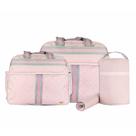 Kit Bolsa Maternidade 4 Peças Mescla Bolsa Grande + Bolsa Média + Frasqueira + Trocador Ref 1079 - Mave Baby