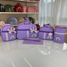 Kit Bolsa Maternidade 5 Peças Grande Impermeável + Mochila + Trocador Tema Arco-íris Bebê FJ Baby