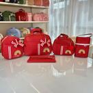 Kit Bolsa Maternidade 5 Peças Grande Impermeável + Mochila + Trocador Tema Arco-íris FJ Baby