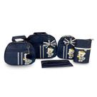 Kit Bolsa Maternidade 5 Peças Grande Impermeável + Mochila + Trocador Tema Escudo FJ Baby
