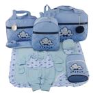 Kit bolsa maternidade 5 peças nuvem azul + saida maternidade Kit bolsa maternidade 5 peças nuvem azul + saida maternidade