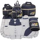 Kit bolsa maternidade 5 peças safari baby menino + saida maternidade