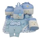 Kit bolsa maternidade 5 peças urso chevron azul + saída maternidade Kit bolsa maternidade 5 peças urso chevron azul + saída maternidade
