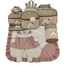 Kit bolsa maternidade 5 peças urso chevron + saída maternidade Kit bolsa maternidade 5 peças urso chevron + saída maternidade