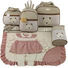 Kit bolsa maternidade 5 peças urso chevron + saída maternidade Kit bolsa maternidade 5 peças urso chevron + saída maternidade