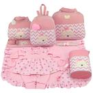 Kit bolsa maternidade 5 peças urso chevron + saída maternidade