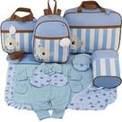 Kit bolsa maternidade 5 peças urso luxo azul + saida maternidade Kit bolsa maternidade 5 peças urso luxo azul + saida maternidade