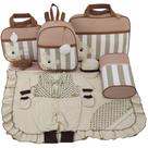 Kit bolsa maternidade 5 peças urso luxo + saida maternidade menino