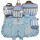 Kit bolsa maternidade 5 peças urso luxo + saida maternidade menino
