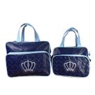 Kit Bolsa Maternidade Azul Coroa 2 Peças Prática e Espaçosa Kit Bolsa Maternidade Azul Coroa 2 Peças Prática e Espaçosa