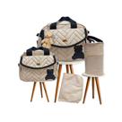 Kit Bolsa Maternidade Bege com Preto Urso Bebê Nenê Mamãe