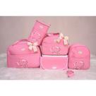 Kit bolsa maternidade borboleta 5 peças (rosa)
