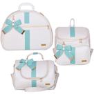 Kit Bolsa Maternidade Laço Elegancy Verde 3 Peças
