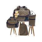 Kit Bolsa Maternidade Marron Azul Urso Bebê Nenê Mamãe Kit Bolsa Maternidade Marron Azul Urso Bebê Nenê Mamãe