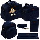 Kit bolsa maternidade masculino 5 peças marinho luxo