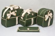 Kit Bolsa Maternidade Menino 4 Peças Luxo Verde Militar