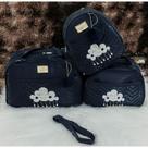 Kit Bolsa Maternidade Nuvem/Chuva de Bênçãos Marinho com Mochila