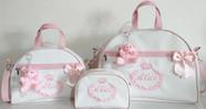 Kit Bolsa Maternidade personalizada três peças ( bolsa grande e media e nécessaire)