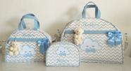 Kit Bolsa Maternidade personalizada três peças ( bolsa grande e media e nécessaire)
