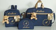Kit Bolsa Maternidade personalizada três peças ( bolsa grande, mochila e nécessaire)