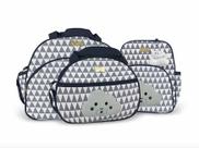 Kit Bolsa Maternidade Pirâmide Mave Baby Azul Marinho Kit Bolsa Maternidade Pirâmide Mave Baby Azul Marinho