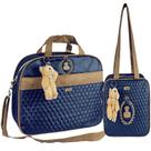 Kit Bolsa Maternidade Puppi Coroa Marinho G e P
