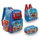 Kit Bolsa Mochila Escolar Masculina Paw Patrol Resistente Kit Bolsa Mochila Escolar Masculina Paw Patrol Resistente