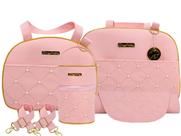 Kit Bolsa Saida Maternidade Passeio Super Luxo Mamae Bebe
