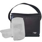Kit Bolsa Termica Pequena Lancheira com 2 Marmitas 500ml Conjunto Vasilhas Potes Discreta