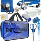Kit Bolsa Transparente Aparelho de Pressão Aneroide Esteto Enfermagem Incoterm